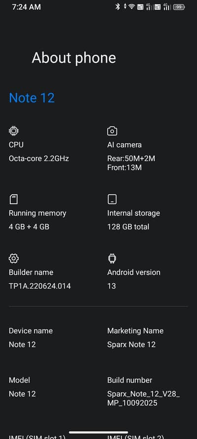 Sparx Note 12