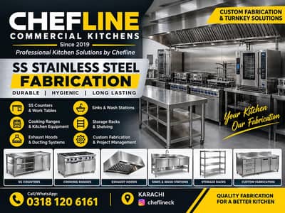 New Fryer, Hot Plate, ss Hood ducting, pizza setup