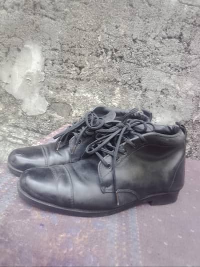 Military Black Leather Boots  | Size 10