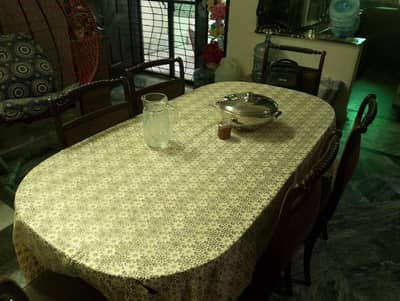 Wooden dining table