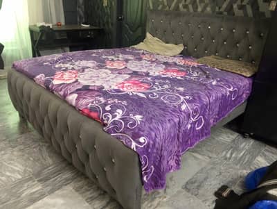 king size velvet bed