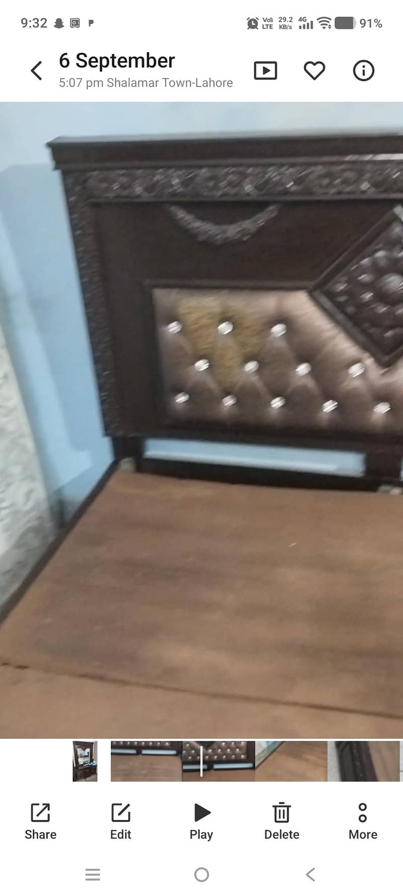 Bed with dressing 6