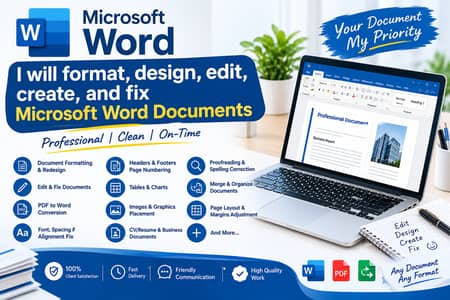 I will create professional data entry  farmat , edite. data cleaning,