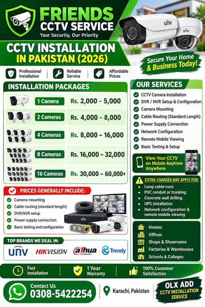 CCTV Camera Installation and repair service