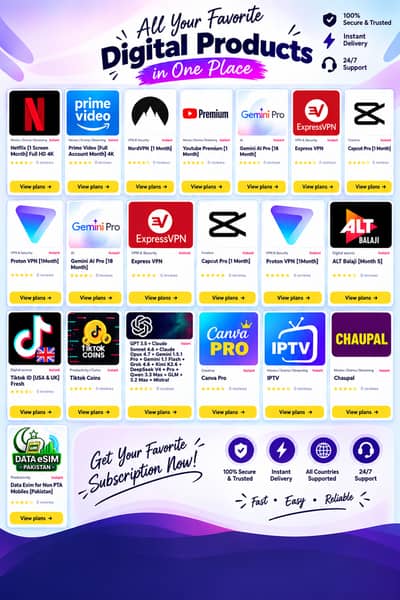 Premium Digital Services at Affordable Prices    Entertainment &