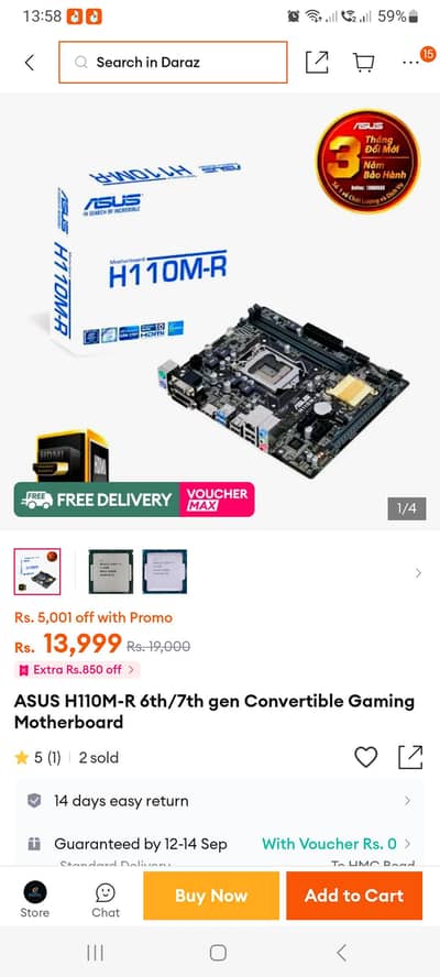 Asus H110i plus motherboard ddr4