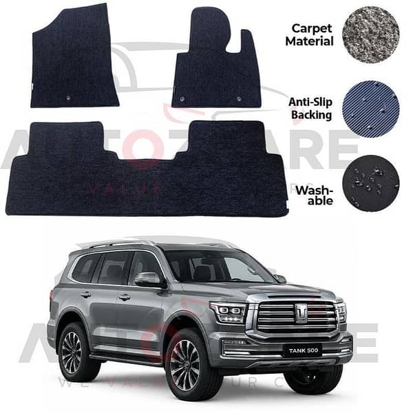 GWM Tank 500(5 seater) Genuine Fitting Carpet Floor Mat 4PCS - Model 2024-2025