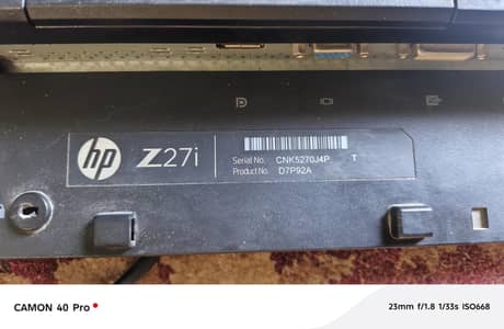 HP Z27i 27" QHD IPS Monitor – Fully Working