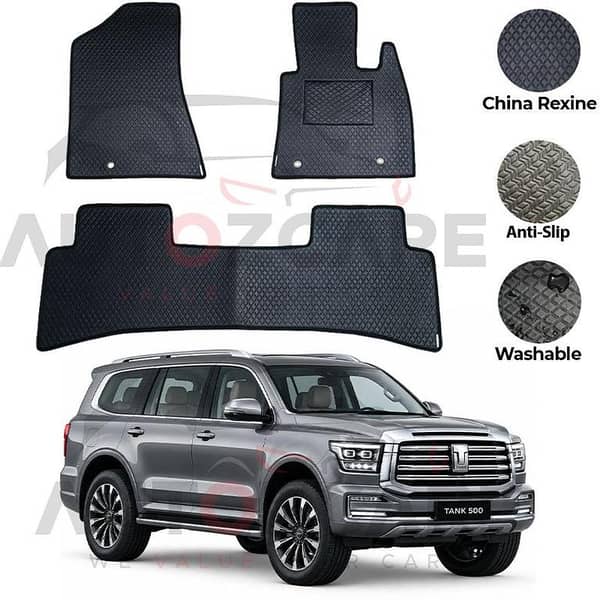 GWM Tank 500 (7 seater) China Rexine Floor Mat 4PCS - Model 2024-2025