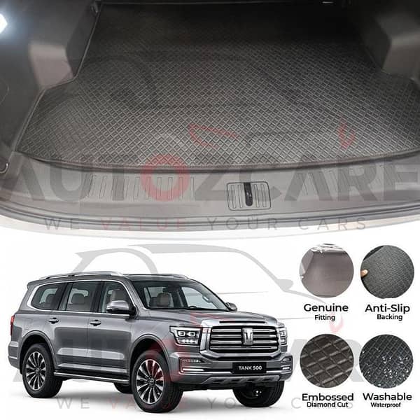 GWM Tank 500 (7 seater) China Rexine Custom-Size Trunk Mat - Model 2024-2025