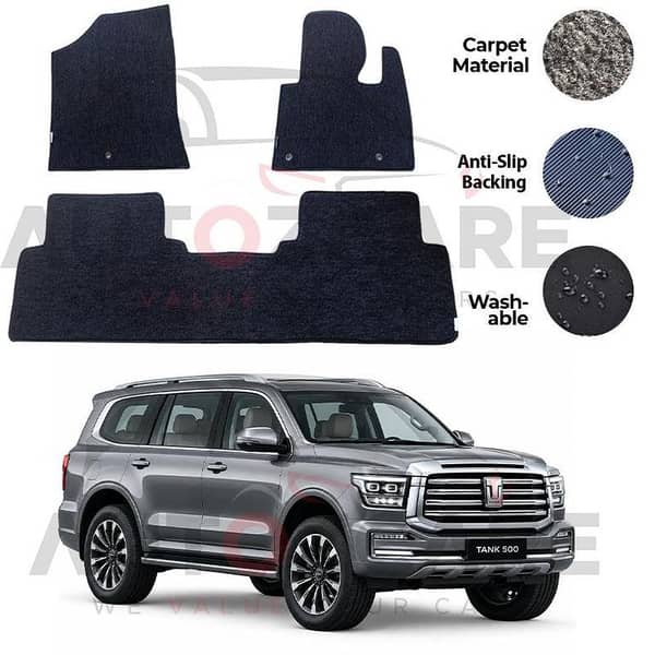 GWM Tank 500 (7 seater) Genuine Fitting Carpet Floor Mat 4PCS - Model 2024-2025