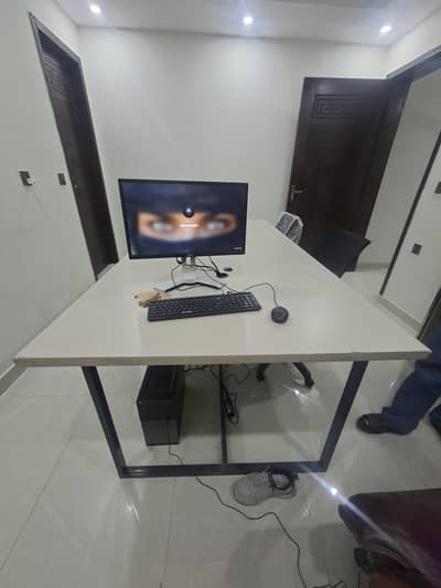 Office premium 8x4 table iron frame office table