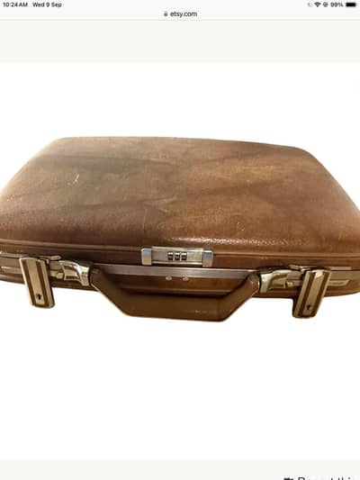 American Tourister Brown Attache Briefcase Hard Case
