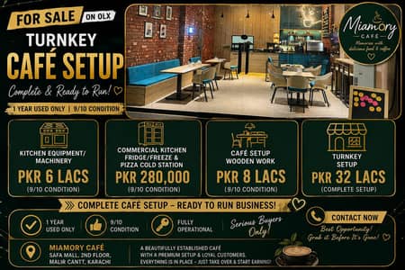 Commercial Equipment for Sale – Karachi / Running Café Setup Available