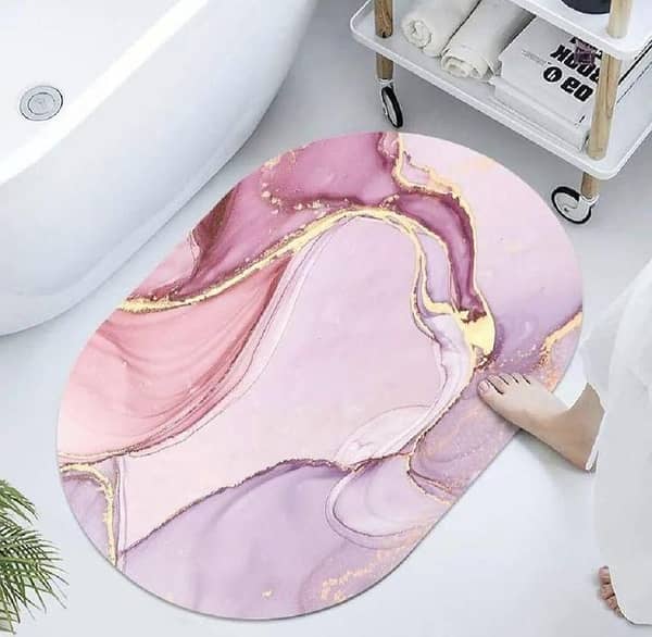 Bathroom Floor Mat, Bath Mat, Marble Design Mat, Bathroom Mat, Washroom Mat, Floor Mat, Anti Slip Bathroom Mat, Modern Bathroom Mat, 39x59cm Mat.