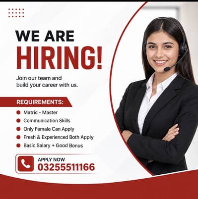 We Are hiring female staff only in Barakhu office base