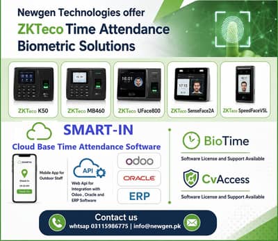 Zkteco Biotime Attendance Software Support MB460 SENSEFACE2A K50 cloud