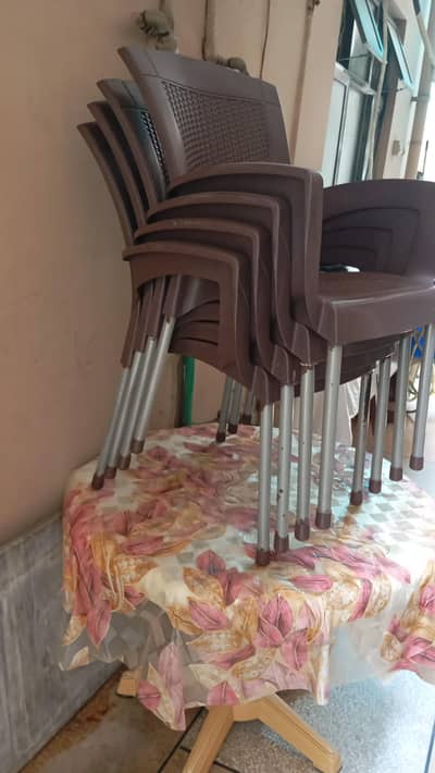 plastic table  ,chair and bed