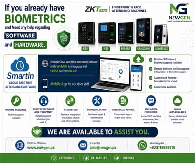 Zkteco Biotime Cloud Attendance Software Support K50 MB460 SENSEFACE2A
