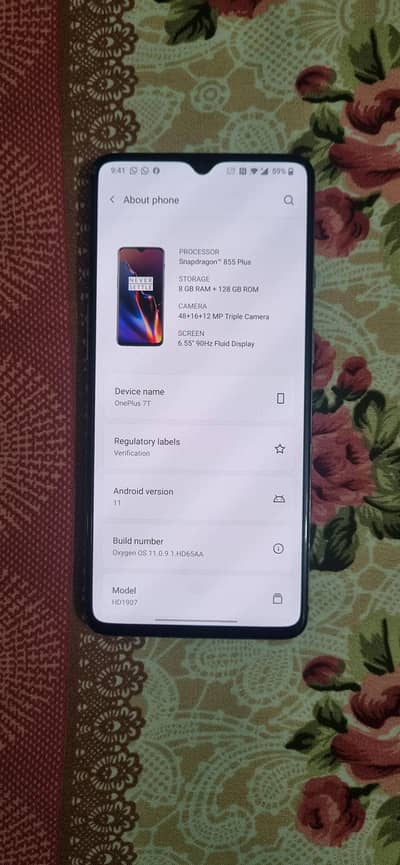 One Plus 7T duall sim