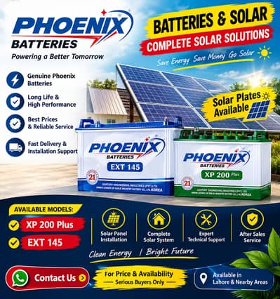 Phoenix Battery XP 200 Plus & EXT 145 | Genuine Battery Available 