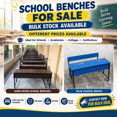 School Benches for Sale | Big & Small Sizes | Bulk Quantity Available