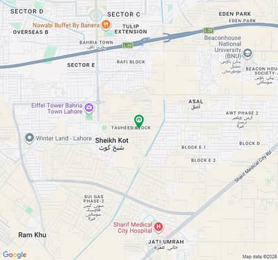 Tauheed Block ,Bahria Town Lahore .
