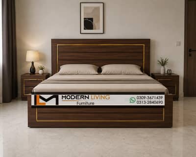 King size bed with 2 side tables best quality in your choice colours