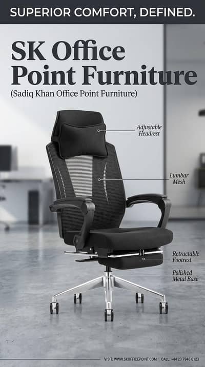 “Premium”, “Executive”, “Reclining”,  “Footrest”