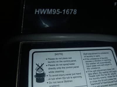 Haier HWM95-1678, a 9.5 kg fully automatic top-load washing machine