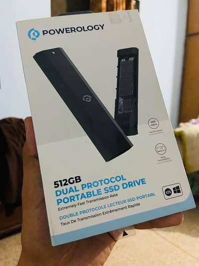 Powerology 512GB Dual Protocol Portable SSD External | Imported & New