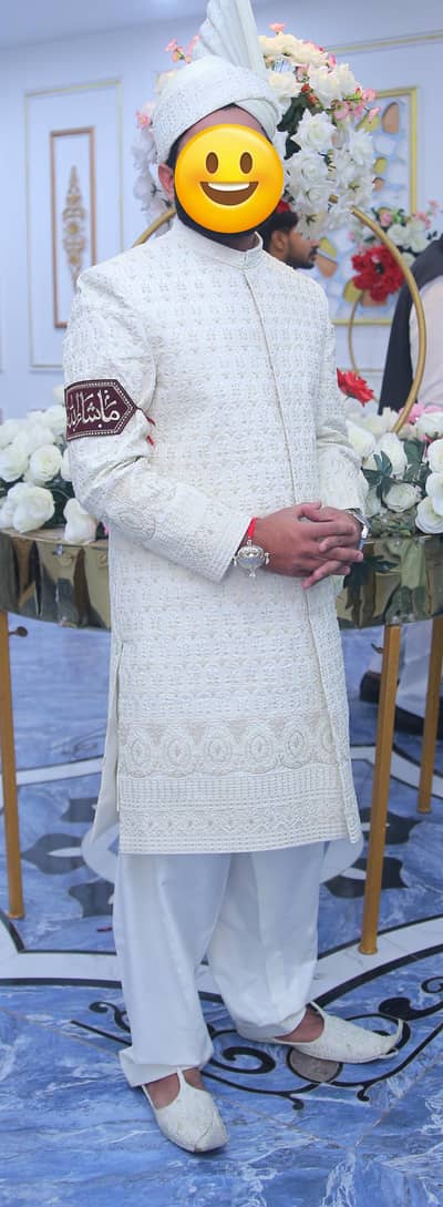 sherwani with kulla and khussa