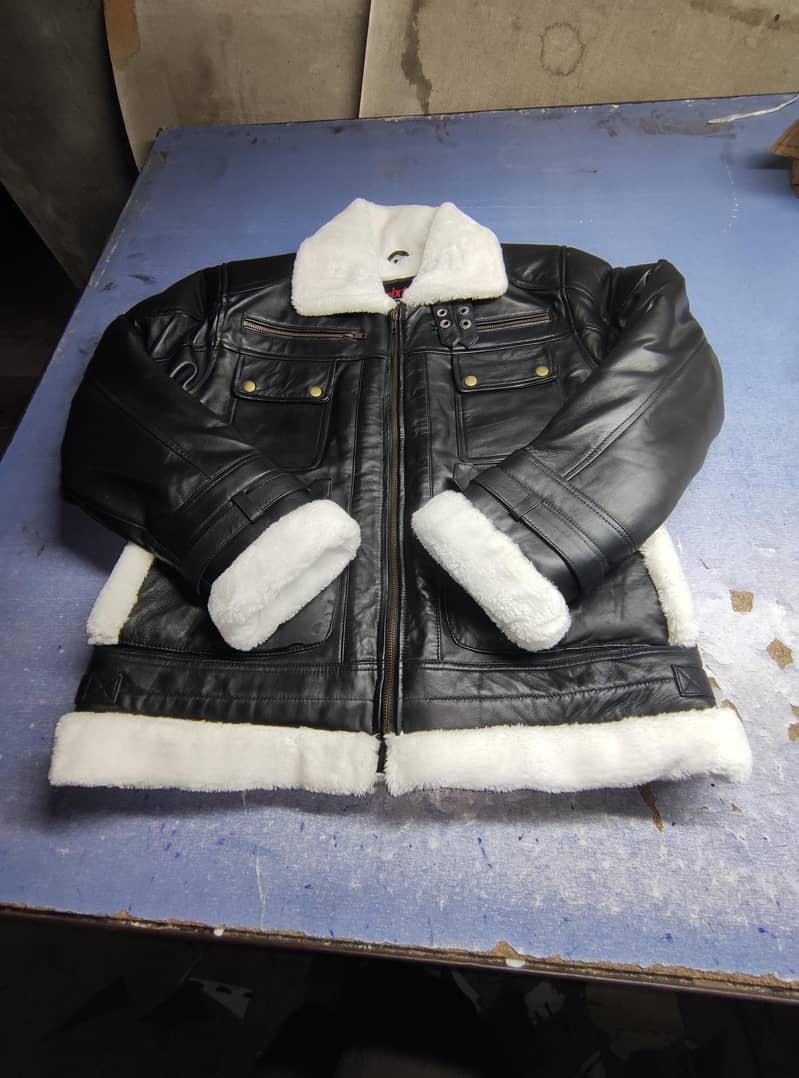 leather fur jacket 1