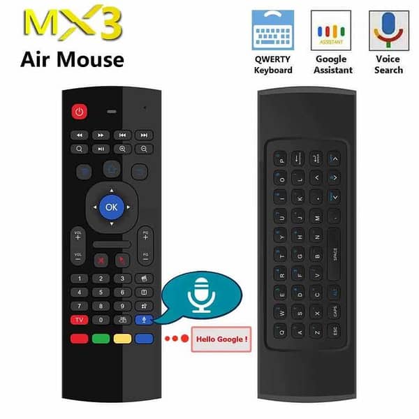 Air Fly Remote MX3 ( Voice Control ) Mini Keyboard 2.4G Wireless Remote Fly Mouse with IR learning For Android Smart TV Box