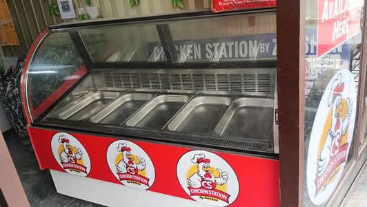 Commercial Glass Display Chiller / Counter Showcase (5 Stainless Steel