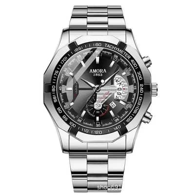 AMORA 1853 Luxury Chronograph Stainless Steel Watch for Men