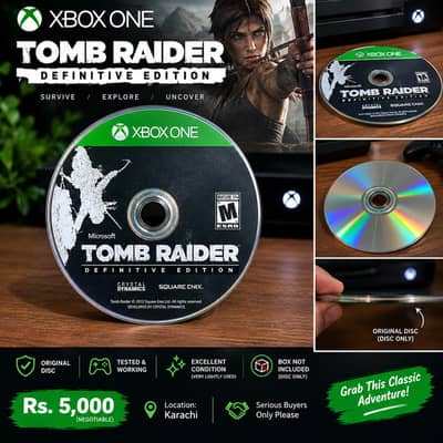 Tomb raider defnitive edition Xbox one original disc