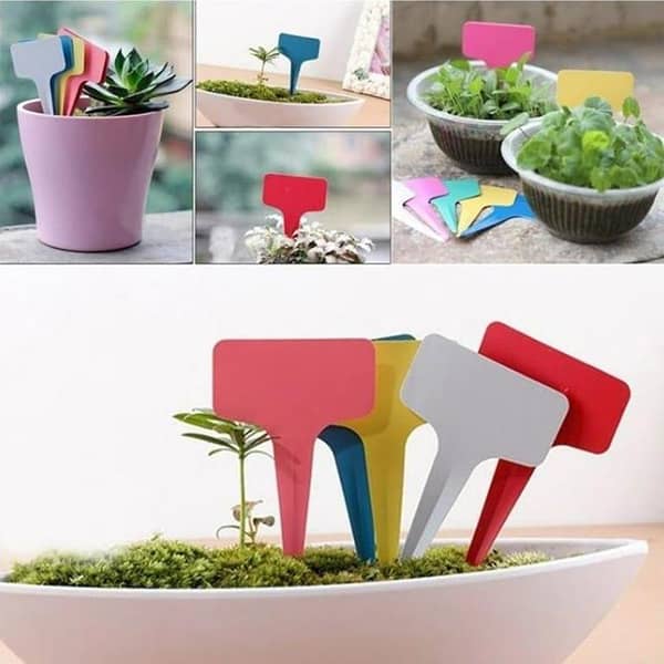 Colorful Plants Tags , Nursery Tag , Garden Tags , Plastic Tags  Pack of 5