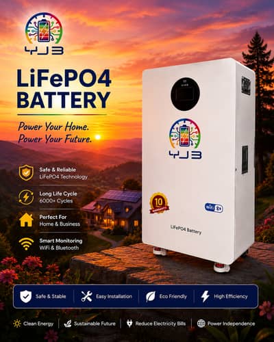 YJB lithium battery/hyner /absen/goodwe/soluna/6000cycle/5kw/10kw/16k