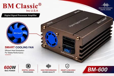 Latest DSP Amplifier with Smart Cooling Fan