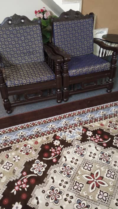 5 seater wooden sofa