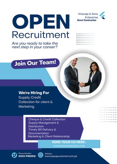 Supply, Bill Delivery, Cheque/Credit Collection & Marketing officer