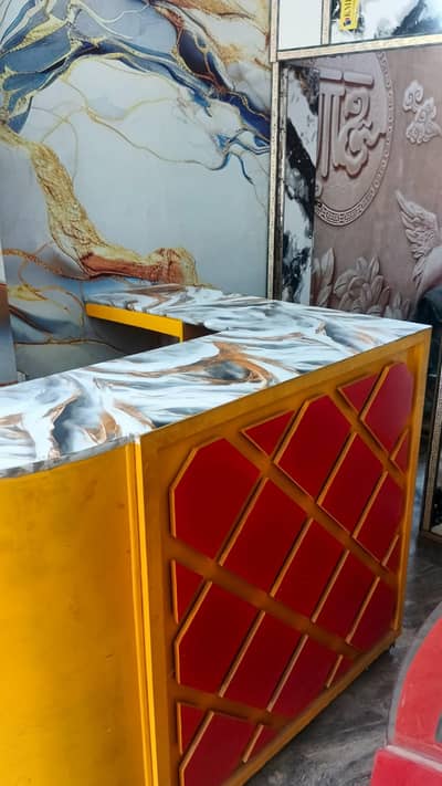 Custom L-Shaped Commercial Reception Counter / Cash Desk
