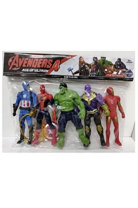 Avengers Super Hero 5 PC Set Rubber Quality