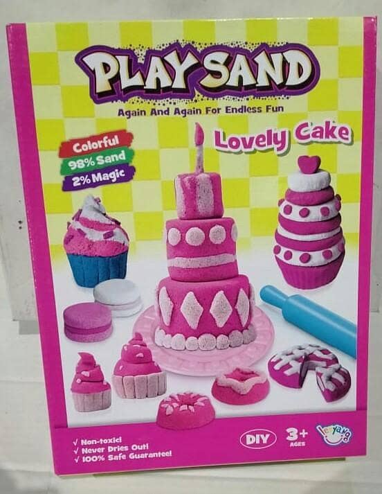 Play Sand with Birthday Cake Moulds
