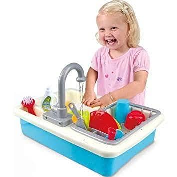Kids kitchen Dish washing pretend play electric.