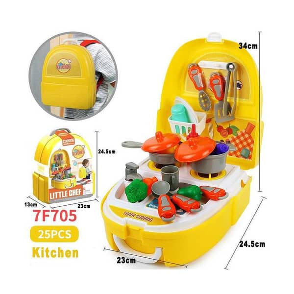 Kitchen Set Briefcase 23 PCS Pretend Play Activity