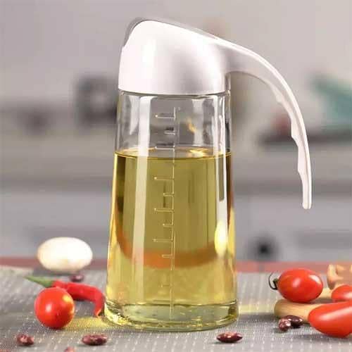 630ml Oil Glass Bottle Jar, Seasonings Condiment Dispenser