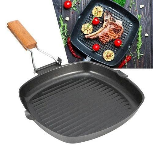 High Quality Non-Stick Square Grill Pan 24 x 28cm in pakistan