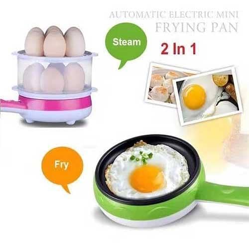 Multifunction Household Mini Egg Omelette Fried Steak Electric Frying Pan Non-Stick Boiler Steamer in pakistan